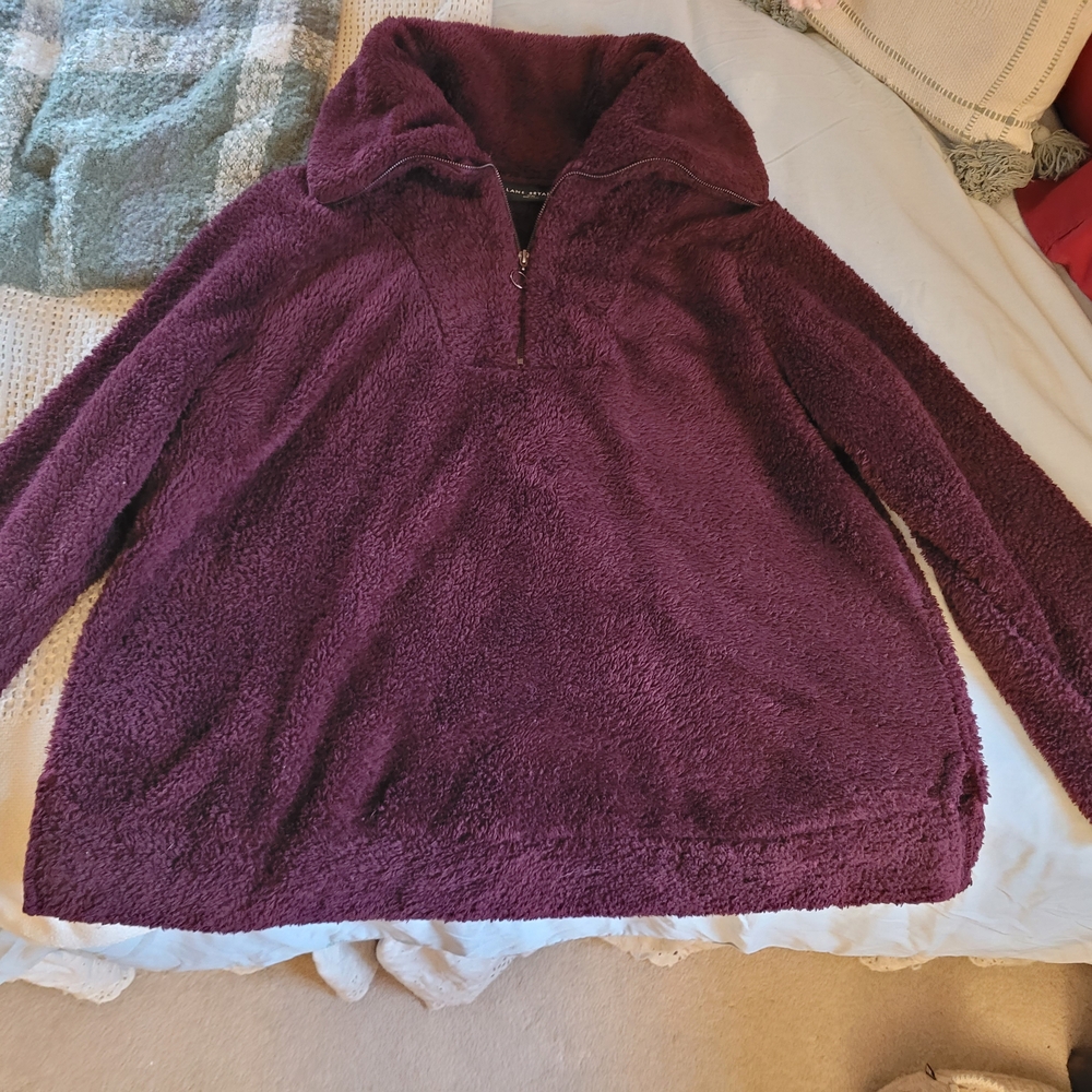 Lane Bryant Deep Purple Fleece Jacket